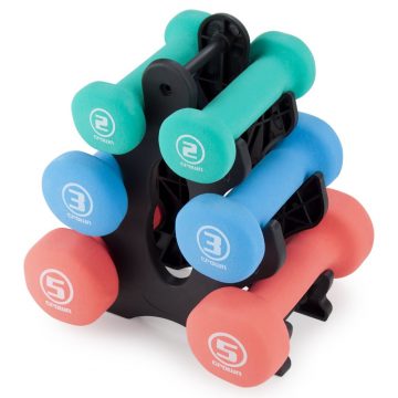 Crown Sporting Goods Dumbbell Sets with Rack