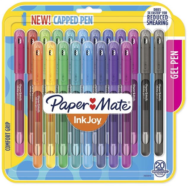 Paper Mate Inkjoy Gel Pen Capped Pack of 6 Student Fun Colours